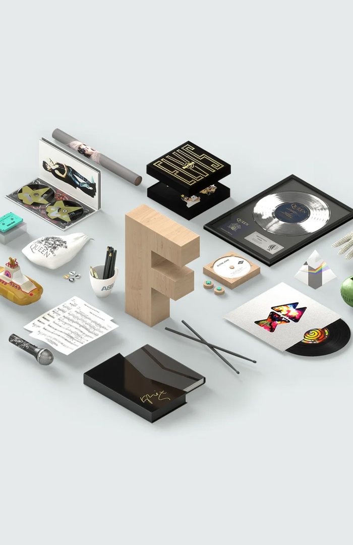 Fannabee music collectors platform with vinyl, microphone and memorabilia